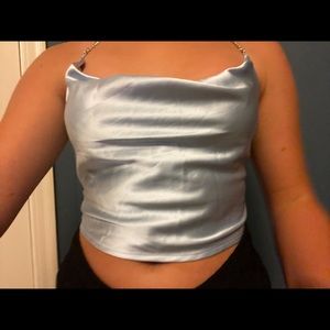 NWOT SHEIN satin crop top